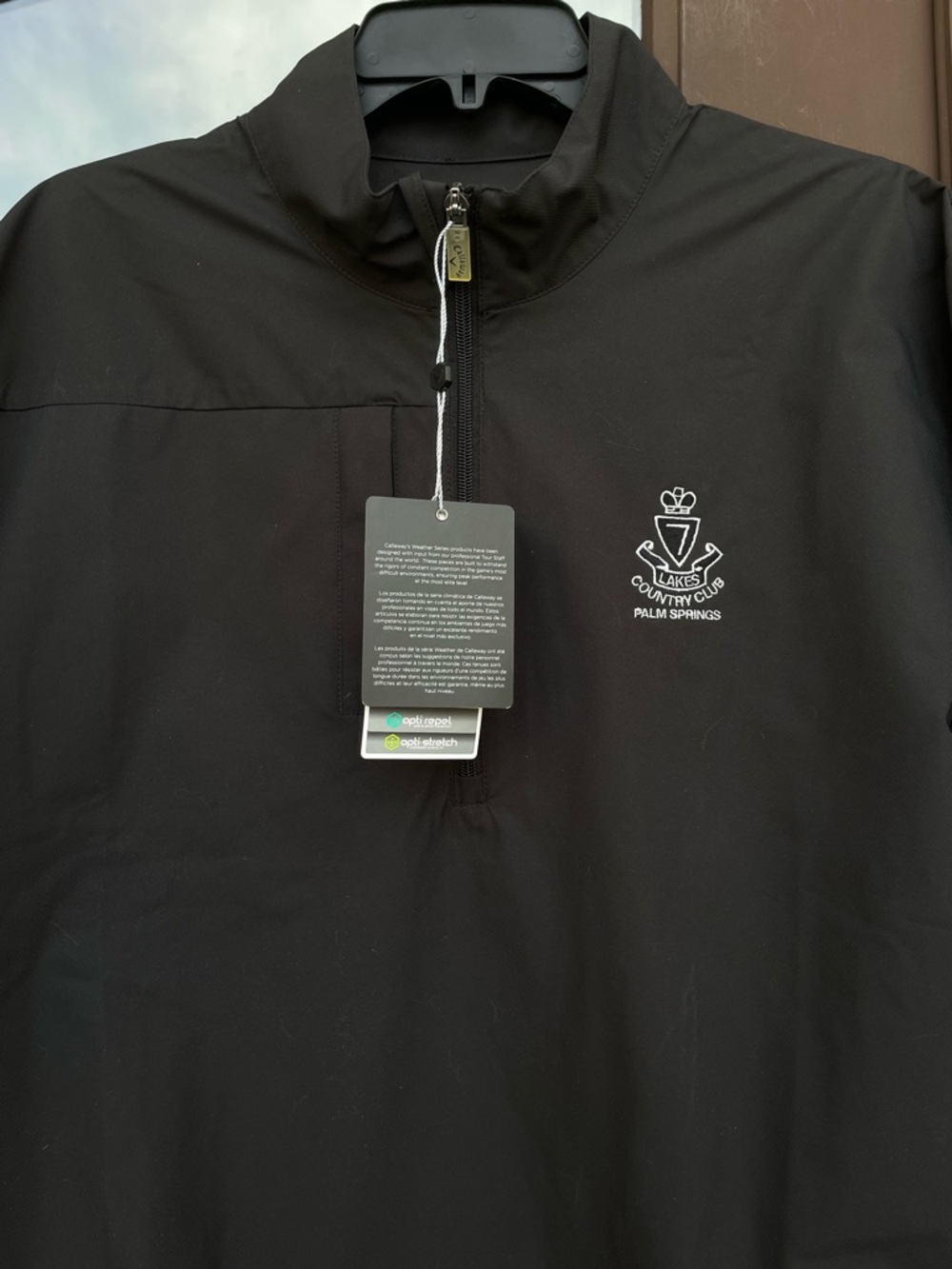 Callaway Weather Series * Black 1/4-Zip S/S Golf Wind Shirt L